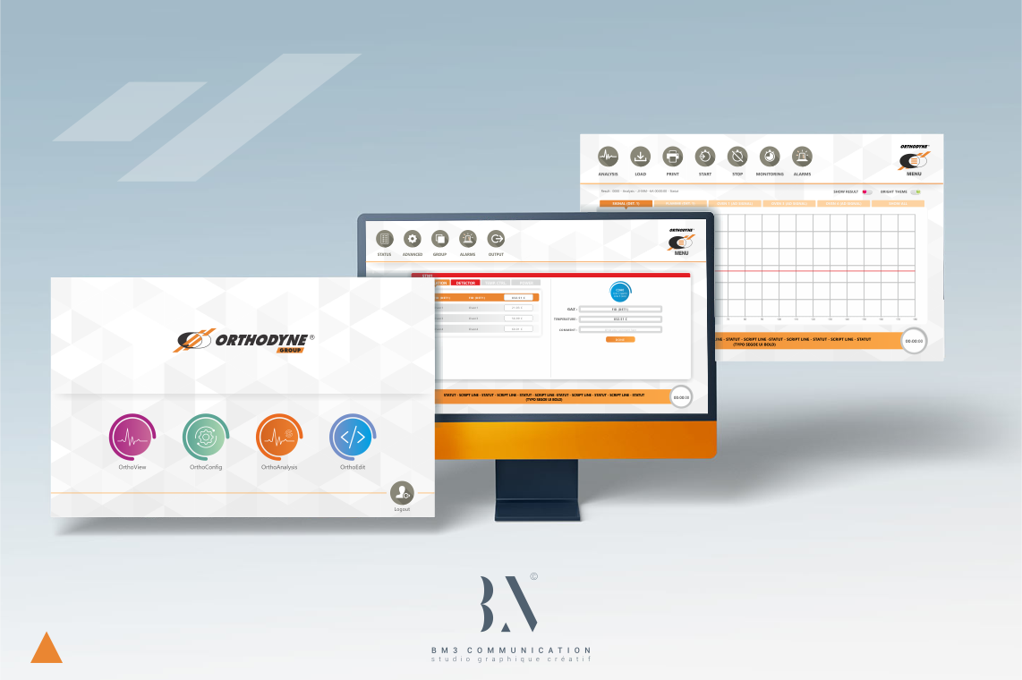 Design interface graphique Orthodyne Orthosuite by BM3 Communication